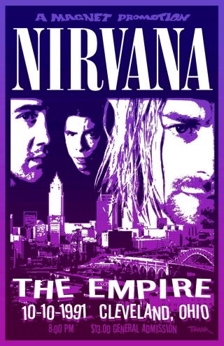 Nirvana 1991 Tour Poster