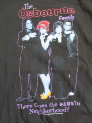 The Osbourne Family Lg Shirt Ozzy Sharon Jack Kelly There Goes The Neighborhood