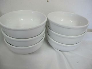 Crate & Barrel Culinary Arts White Soup Cereal Bowls (6) Cafeware