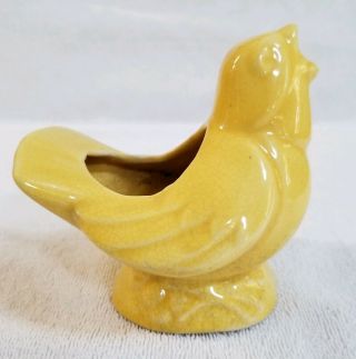 Vintage Mccoy Pottery Singer Bird Planter Yellow