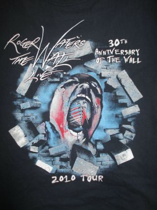 2010 Roger Waters - Pink Floyd " 30th Anniversary The Wall Live " (lg) T - Shirt U