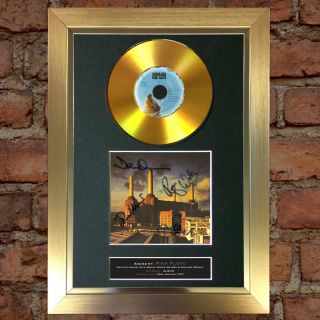 Gold Disc Pink Floyd Animals Signed Autograph Mounted Print A4 184