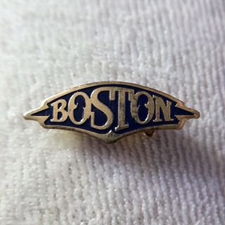 Very Rare Boston Band Metal Logo Pin 1970s 1980s American Band