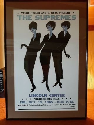Diana Ross & The Supremes At The Lincoln Center Philharmonic Hall Poster 1965