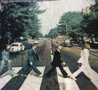 The Beatles Abbey Road Throw Blanket Knit Afghan 2007 58” X 48” Tapestry