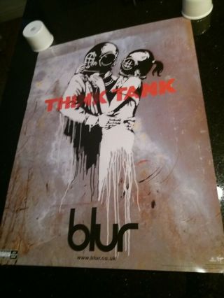 Blur Banksy Design Think Tank Poster Gorillaz Damon Albarn Graffiti