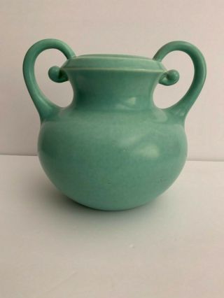 Vintage Red Wing Pottery 721 Green Vase 2