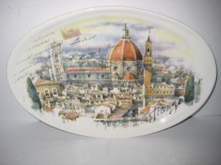 Ceramica Cuore 13 " Oval Art Platter Italy