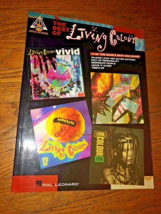 Living Colour - Best Of (12 Selections From Vivid,  Times,  Biscuits,  Stain) Tab Book