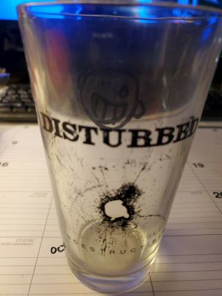 Disturbed Indestructible Pint Glass Newbury Comics Limited Edition