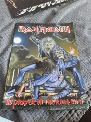 Iron Maiden Tour Programme No Prayer On The Road 1990/1991 And Ticket