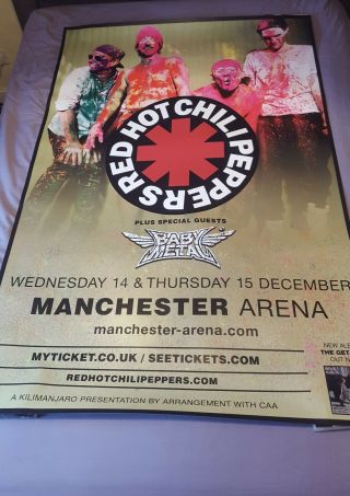 Very Rare Giant 60x40in Red Hot Chili Peppers Concert Poster