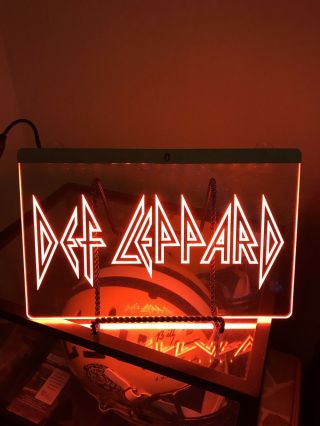7 - 1/2”x11” Neon Style Led Light - Def Leppard