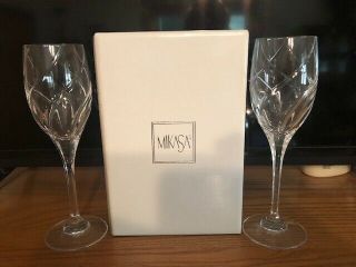 Vintage Mikasa Olympus Wine Glasses Set Of 2.