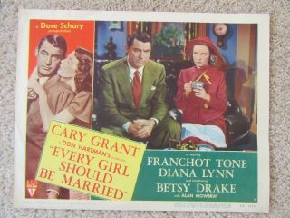 Every Girl Should Be Married 1948 Lc 4 11x14 Cary Grant Ex