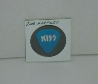 Kiss Ace Frehley Farewell Tour Guitar Pick - Silver Prism Transparent Blue