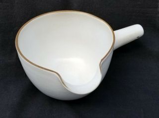 Heath Ceramics Pouring Bowl 310 6” White/brown Rim (c31)