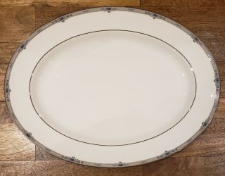 Wedgwood China Amherst Platinum - - 14 - 1/8 " Oval Serving Platter