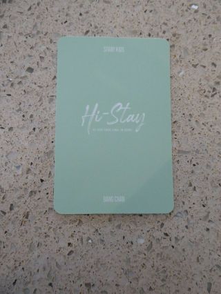 Official Stray Kids Hi - Stay Tour Final In Seoul Photocard - Bang Chan Green Ver 2
