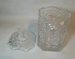 Bleikristall West Germany Lead Crystal Biscuit Candy Jar Storage Glass With Bird 6
