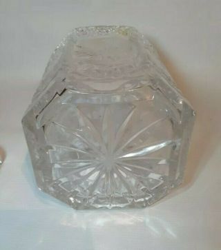 Bleikristall West Germany Lead Crystal Biscuit Candy Jar Storage Glass With Bird 7