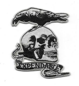 The Expendables Movie Skull And Crow Team Logo Embroidered Patch