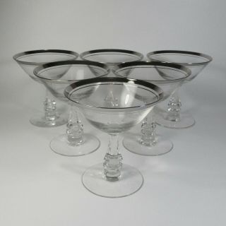 Tiffin Franciscan Brookmar Coupe Cocktail Champagne Glasses Set Of 6 Glass