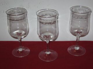 Lenox Crystal " Moonspun " Water Goblets (3)