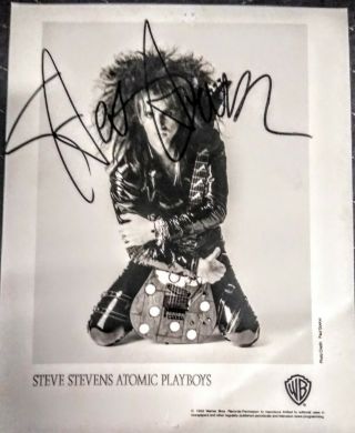 Steve Stevens Atomic Playboys 1989 Warner Bros Records Autographed 8x10 Promo
