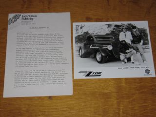 Zz Top - 1985 Uk Donington Promo Press Release With Promo Photo