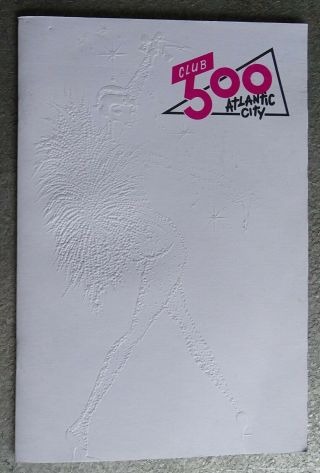 Sands Casino The 500 Club 1992 Promotional Booklet; Sinatra,  Three - Stooges,  Etc.