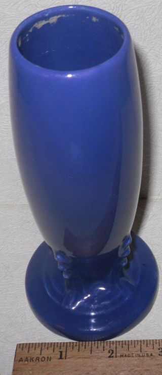 VINTAGE Homer Laughlin Fiesta Ware Cobalt Blue Bud Vase HLC USA Pottery 2