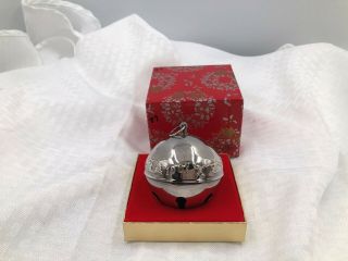 Wallace Silversmiths Limited Edition 1987 Sleigh Bell Ornament Pre - Owned