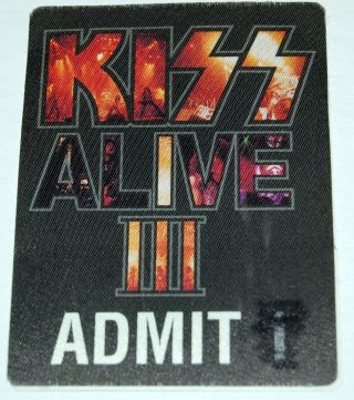 Kiss Band Alive 3 Album Party Pass Gene Simmons Paul Eric Bruce Kulick