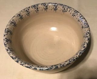 P.  R.  Paul Storie Pottery Marshall TX Old Barn Scene Large Bowl Mixing Serving 3
