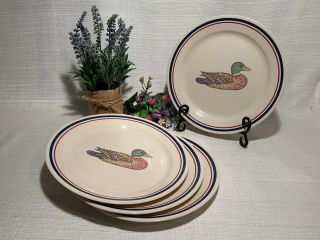Vhtf Rare Corning Corelle Mallard Duck Dinner Plates Set Of 4 Retired 10 ",