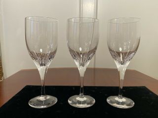 Set Of 3 Vintage Atlantis Crystal Sonnet 6 Oz Wine Glasses Goblets 6 - 7/8 - Inch