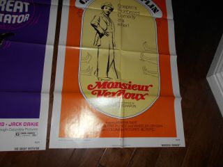 Great Dictator /Monsieur Verdoux 2 Orig One Sheet Posters R/72 Charlie Chaplin 5