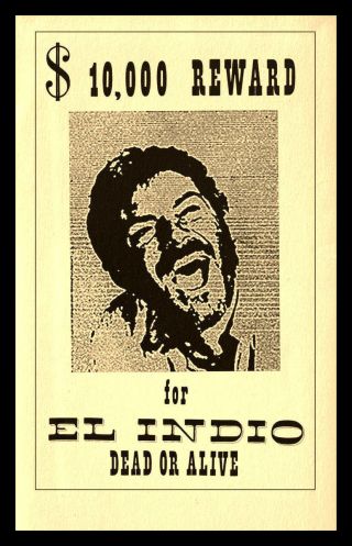For A Few Dollars More Fridge Magnet 6x8 El Indio Magnetic Wanted Poster