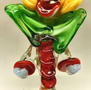 VINTAGE MURANO GLASS CLOWN - - 7.  5 INCHES TALL 3