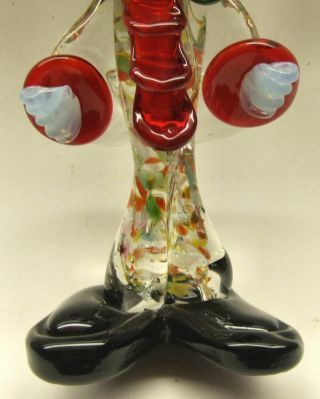 VINTAGE MURANO GLASS CLOWN - - 7.  5 INCHES TALL 4