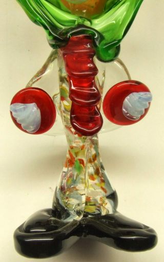VINTAGE MURANO GLASS CLOWN - - 7.  5 INCHES TALL 5