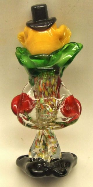 VINTAGE MURANO GLASS CLOWN - - 7.  5 INCHES TALL 7