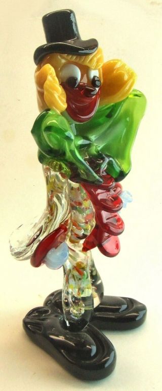 VINTAGE MURANO GLASS CLOWN - - 7.  5 INCHES TALL 8