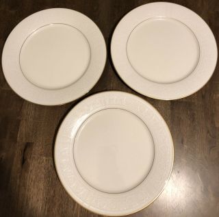 Set Of 3 Vintage Noritake N Ivory China 7562 Tulane Dinner Plates Made In Japan