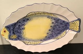 Zanolli Large Fish Platter - Made In Italy - 17 3/4” L