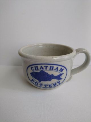 Vintage Chatham Pottery Chowder Mug,  Cape Cod Stoneware Salt Glazed