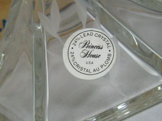 1 Princess House 24 Lead Crystal Candle Holders 827 Candlesticks 3