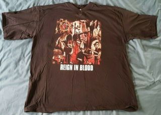 Slayer Reign In Blood L Rock Heavy Metal Band T Shirt Music Merchandise Unworn