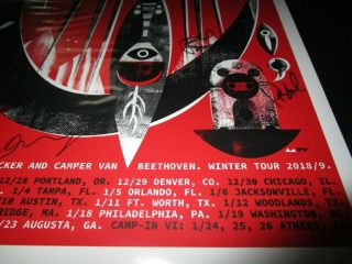 Cracker Camper Van Beethoven concert poster print signed by both bands s/n 4
